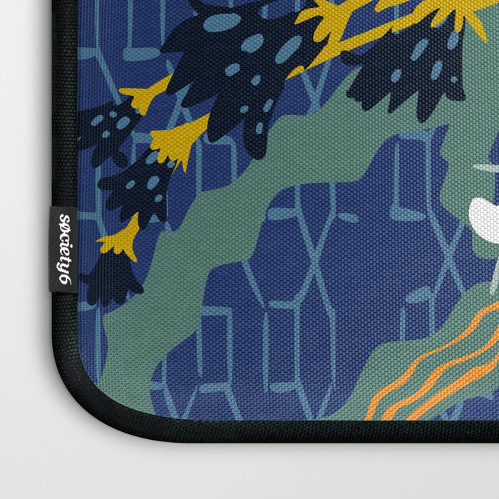 Matisse Flower Vase modern Illustration denim Laptop Sleeve Gallery Image 3