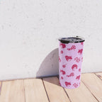 Red and pink Japanese pattern Travel Mug Gallery Image 4