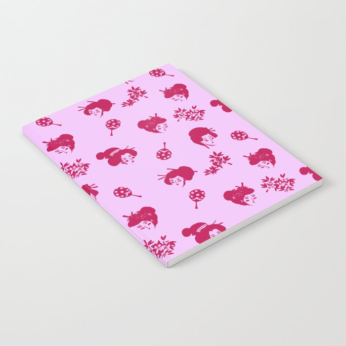 Red and pink Japanese pattern Notebook Gallery Image 2
