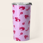 Red and pink Japanese pattern Travel Mug Gallery Image 2