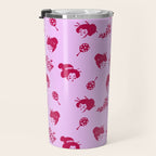 Red and pink Japanese pattern Travel Mug Gallery Image 3