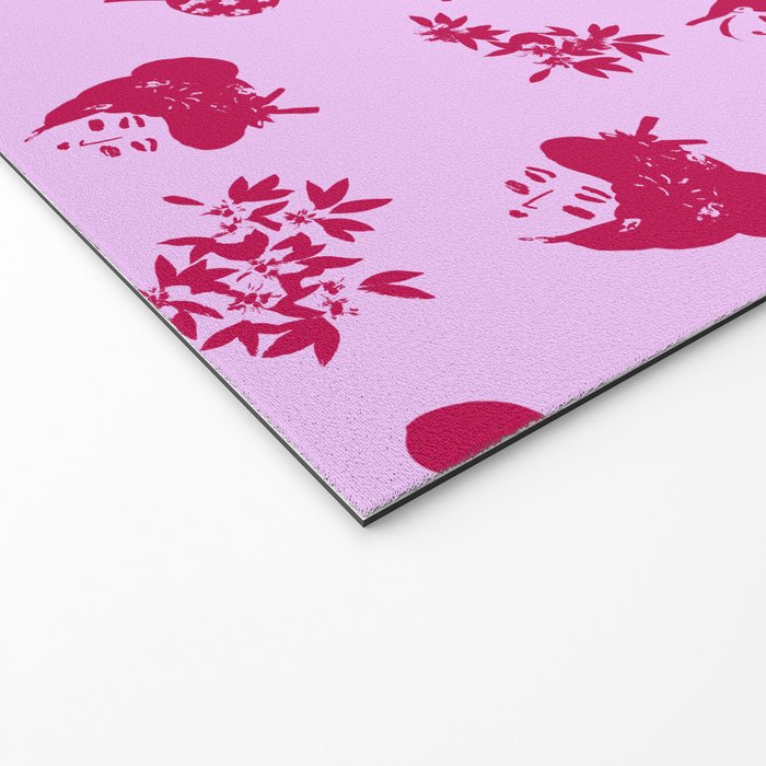 Red and pink Japanese pattern Welcome Mat Gallery Image 2