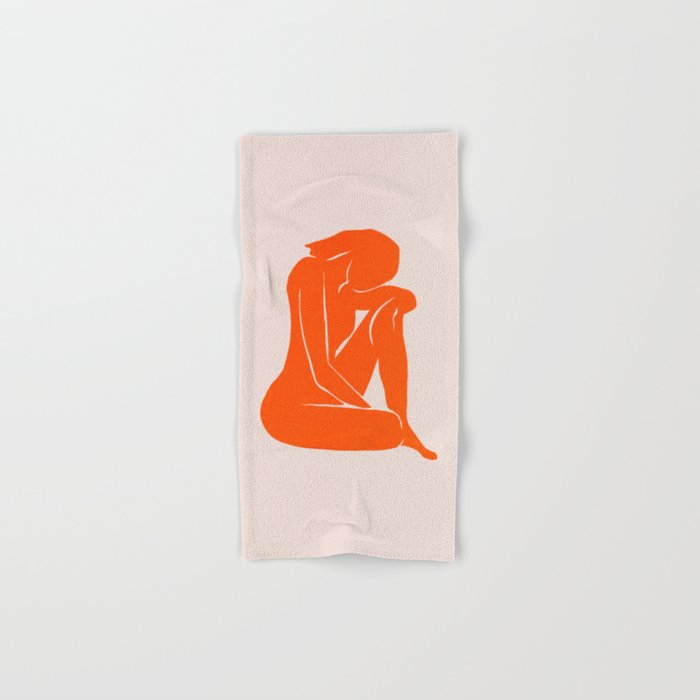 Nude II: Torch Orange Edition Bath Towel Gallery Image 1