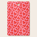 Retro red love heart shape pattern Cutting Board Gallery Image 1