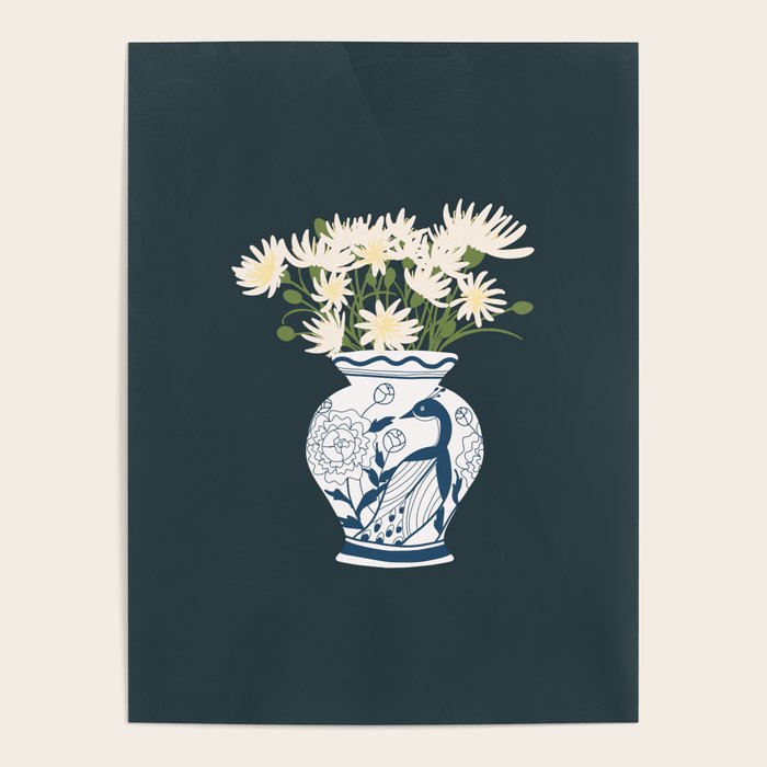 Vase no. 6 with Peacock  Poster Gallery Image 4