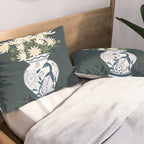 Vase no. 6 with Peacock  Pillow Sham Gallery Image 2