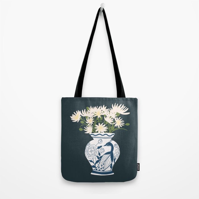 Vase no. 6 with Peacock  Tote Bag Gallery Image 2