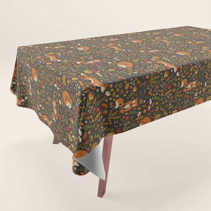 Fox in an Autumn Garden Tablecloth Gallery Image 1