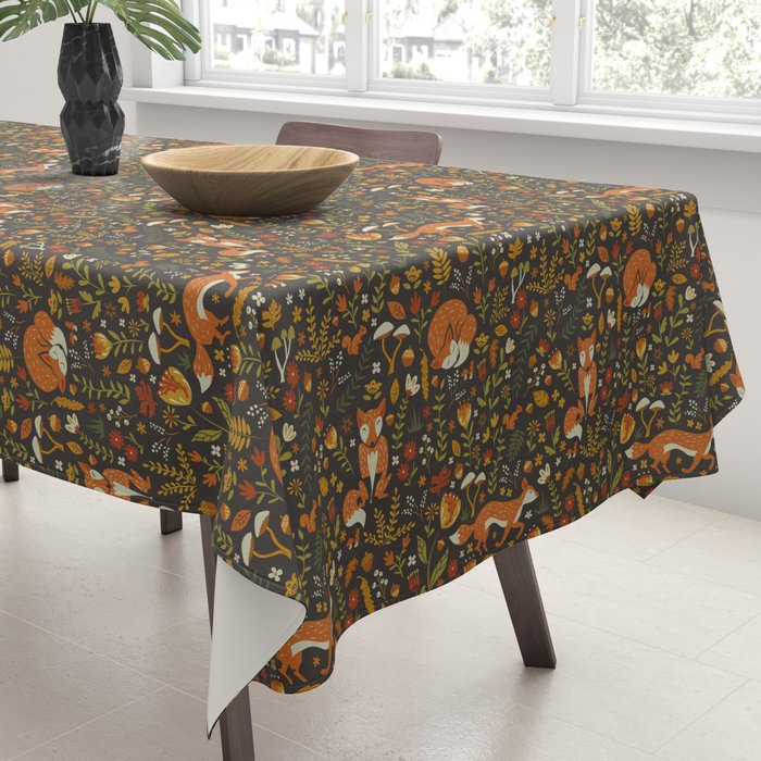 Fox in an Autumn Garden Tablecloth Gallery Image 3