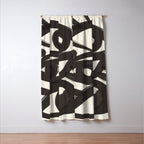 Abstract line art eyes 3 Window Curtain Gallery Image 3