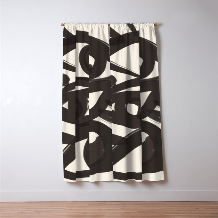 Abstract line art eyes 3 Window Curtain Gallery Image 3