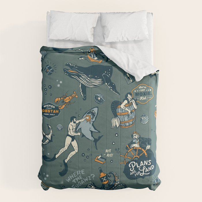 Vintage Ocean Pattern Comforter Gallery Image 1