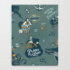 Vintage Ocean Pattern Notebook Gallery Image 4