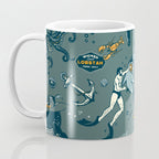 Vintage Ocean Pattern Coffee Mug Gallery Image 3