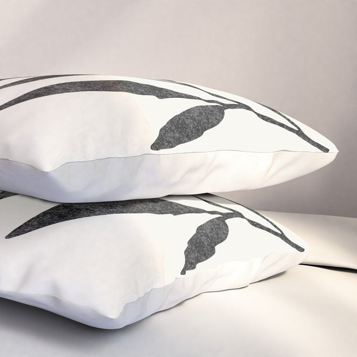 Leaf Sun 1 - Gold Black Pillow Sham Gallery Image 3