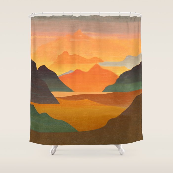 Autumn Landscape 1 Shower Curtain Gallery Image 1