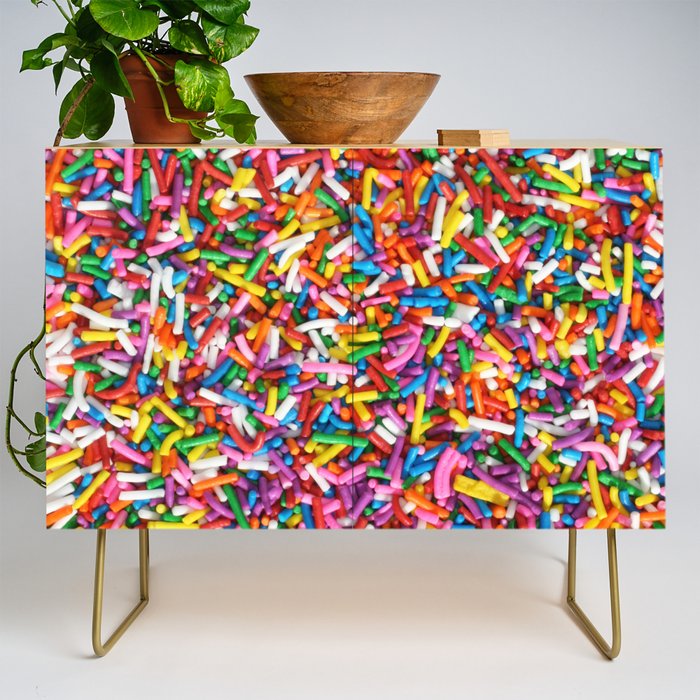 Rainbow Sprinkles Sweet Candy Colorful Credenza Gallery Image 1
