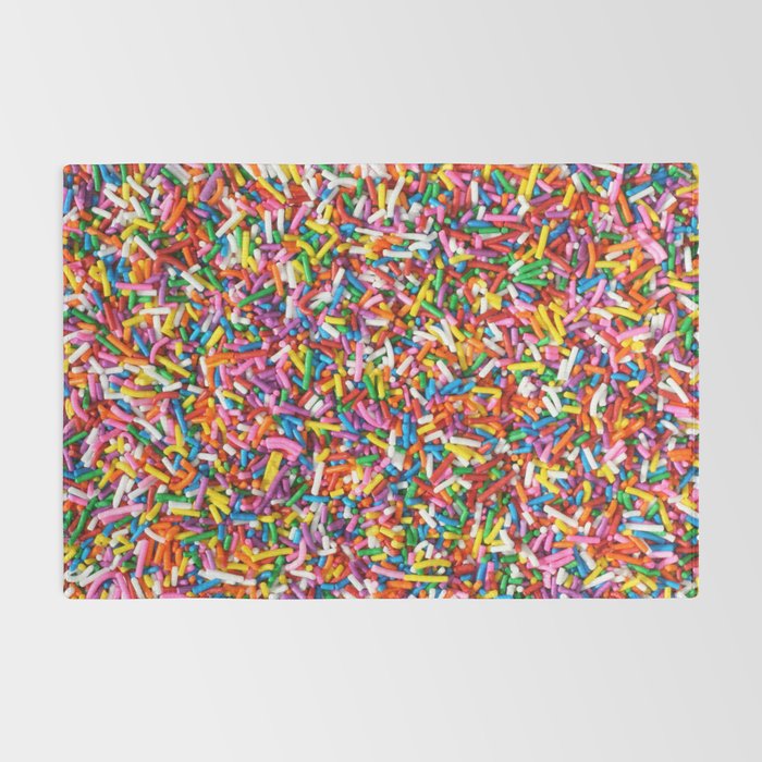 Rainbow Sprinkles Sweet Candy Colorful Rug Gallery Image 2