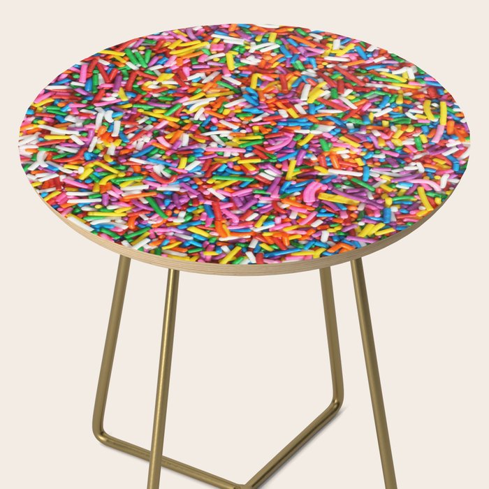 Rainbow Sprinkles Sweet Candy Colorful Side Table Gallery Image 2