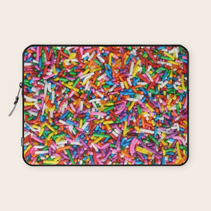 Rainbow Sprinkles Sweet Candy Colorful Laptop Sleeve Gallery Image 1