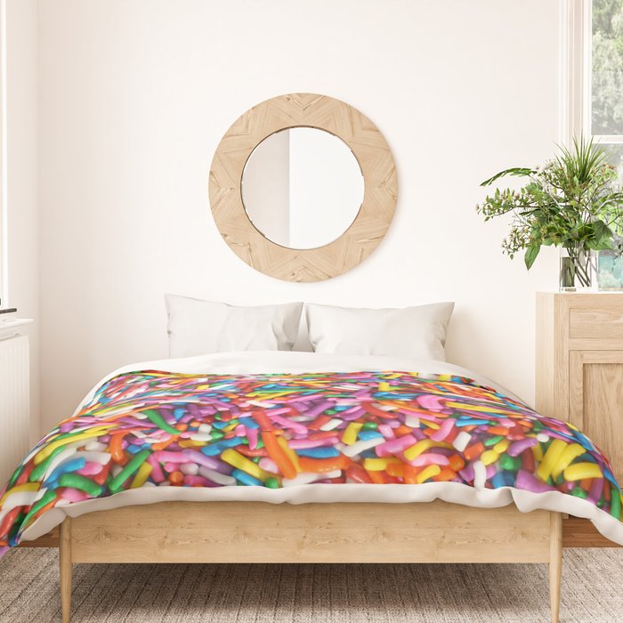Rainbow Sprinkles Sweet Candy Colorful Duvet Cover Gallery Image 3