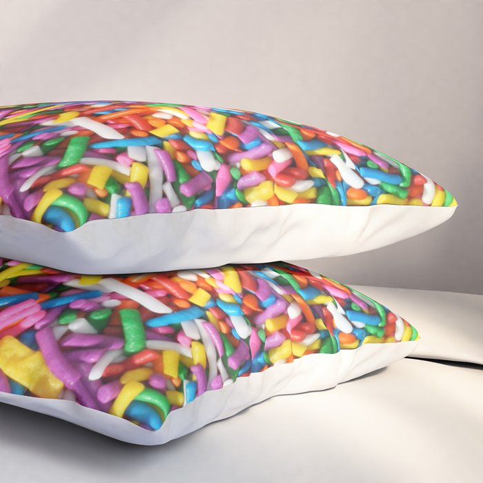 Rainbow Sprinkles Sweet Candy Colorful Pillow Sham Gallery Image 3