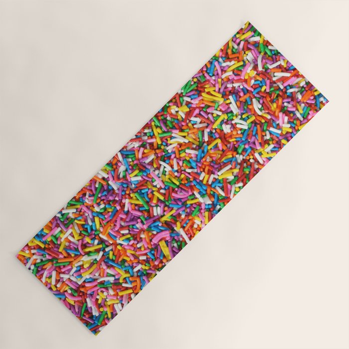 Rainbow Sprinkles Sweet Candy Colorful Yoga Mat Gallery Image 1