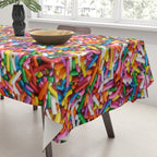 Rainbow Sprinkles Sweet Candy Colorful Tablecloth Gallery Image 3