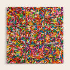 Rainbow Sprinkles Sweet Candy Colorful Wood Wall Art Gallery Image 1
