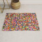 Rainbow Sprinkles Sweet Candy Colorful Rug Gallery Image 1