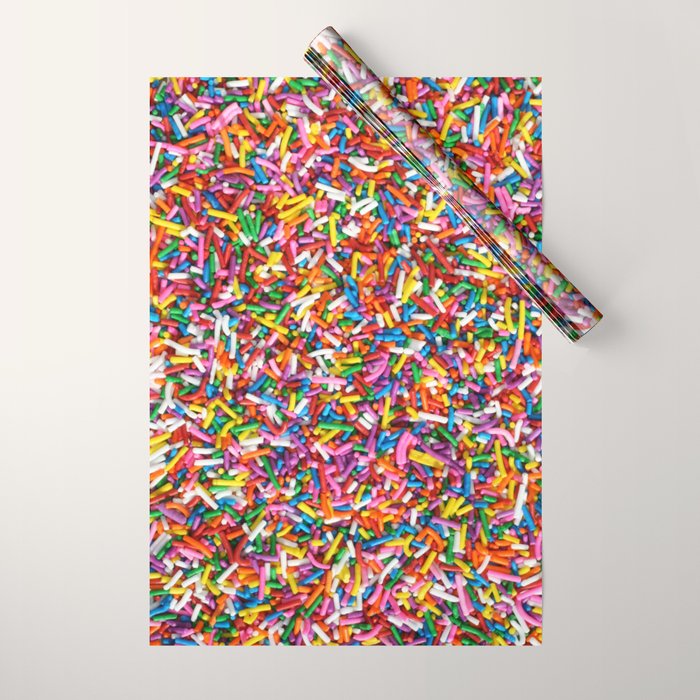 Rainbow Sprinkles Sweet Candy Colorful Wrapping Paper Gallery Image 1