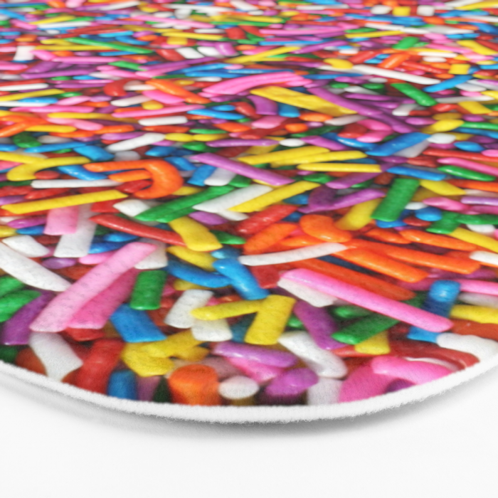 Rainbow Sprinkles Sweet Candy Colorful Bath Mat Gallery Image 3