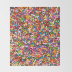 Rainbow Sprinkles Sweet Candy Colorful Throw Blanket Gallery Image 2