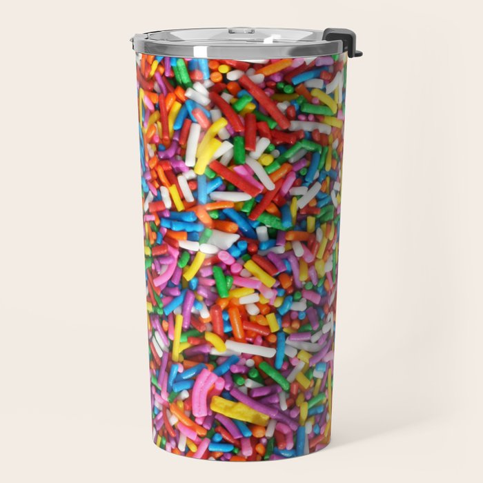 Rainbow Sprinkles Sweet Candy Colorful Travel Mug Gallery Image 2
