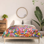 Rainbow Sprinkles Sweet Candy Colorful Comforter Gallery Image 3
