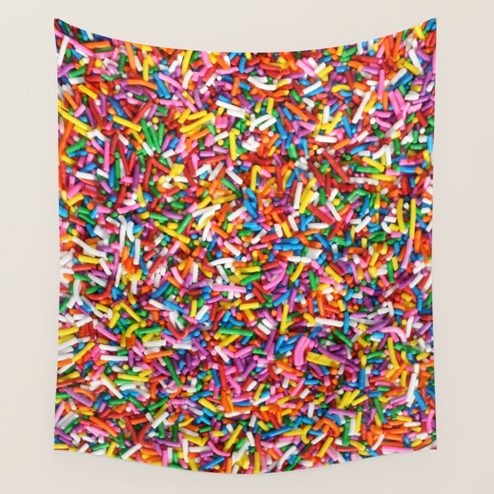 Rainbow Sprinkles Sweet Candy Colorful Wall Tapestry Gallery Image 4