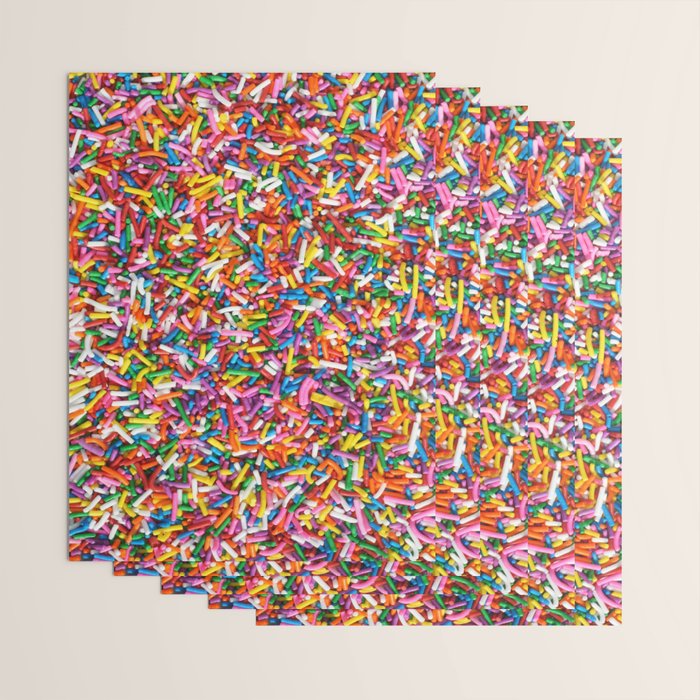 Rainbow Sprinkles Sweet Candy Colorful Wrapping Paper Gallery Image 3