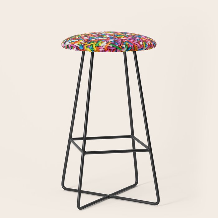 Rainbow Sprinkles Sweet Candy Colorful Stool Gallery Image 1