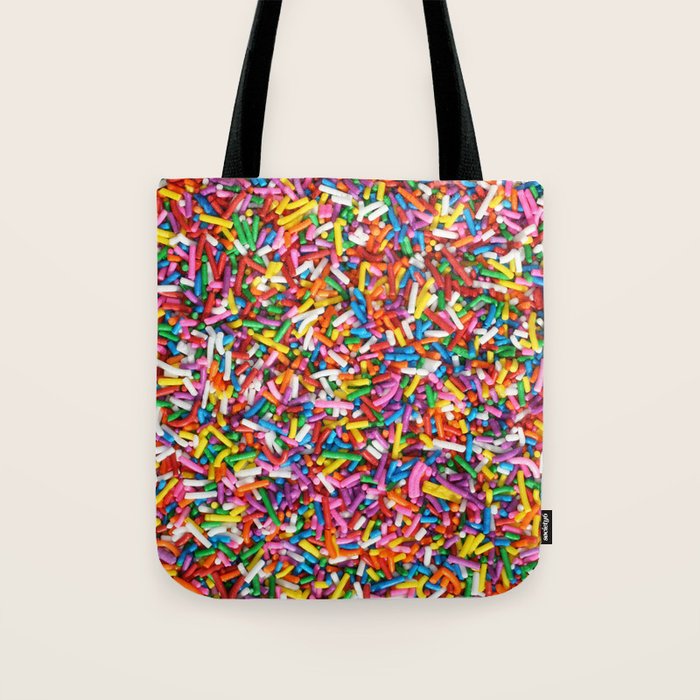 Rainbow Sprinkles Sweet Candy Colorful Tote Bag Gallery Image 1