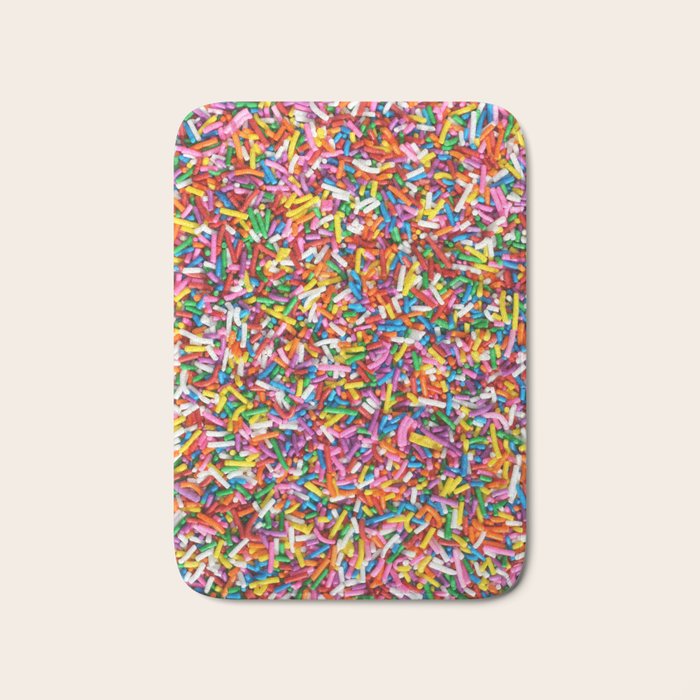 Rainbow Sprinkles Sweet Candy Colorful Bath Mat Gallery Image 1