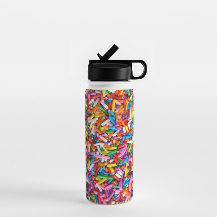 Rainbow Sprinkles Sweet Candy Colorful Water Bottle Gallery Image 1