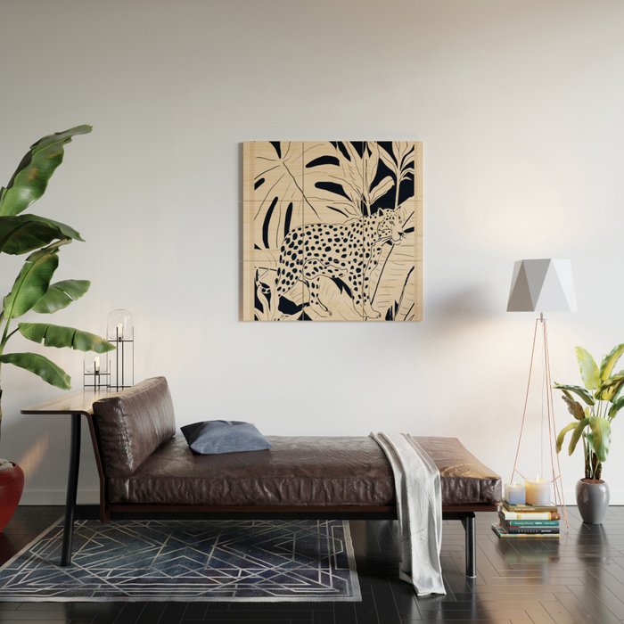 Minimal Jungle Abstract Art 4 Wood Wall Art Gallery Image 2