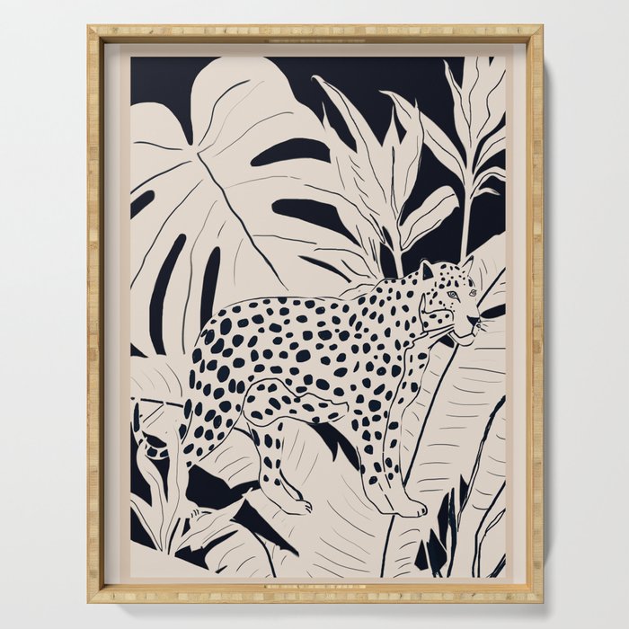 Minimal Jungle Abstract Art 4 Serving Tray Gallery Image 1