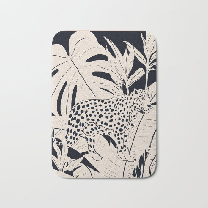 Minimal Jungle Abstract Art 4 Bath Mat Gallery Image 1