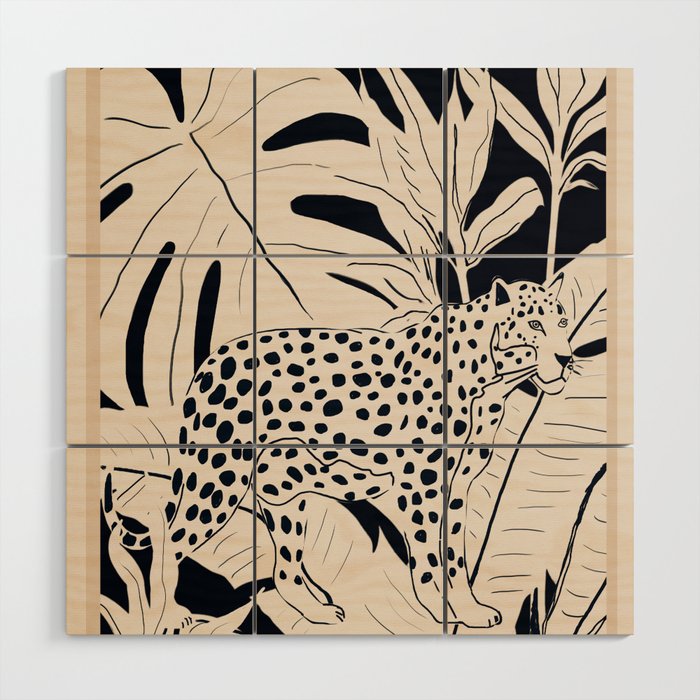 Minimal Jungle Abstract Art 4 Wood Wall Art Gallery Image 1