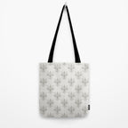Fleur De Lis In Cool Neutral Grey Tote Bag Gallery Image 2