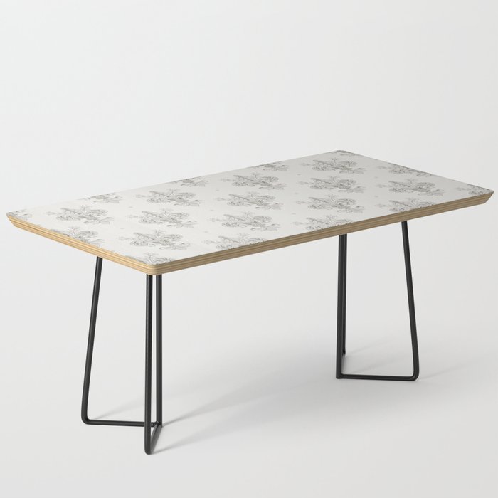 Fleur De Lis In Cool Neutral Grey Coffee Table Gallery Image 1