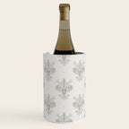 Fleur De Lis In Cool Neutral Grey Wine Chiller Gallery Image 1