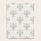 Fleur De Lis In Cool Neutral Grey Notebook Gallery Image 4