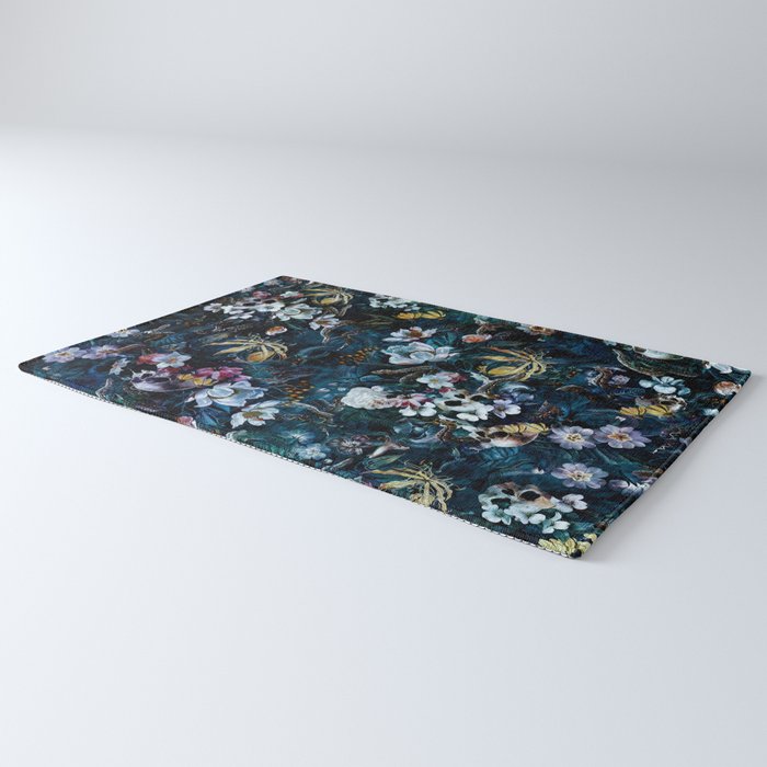 Skull Snake and Flowers Rug Gallery Image 3